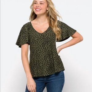 Nine Britton Flutter Sleeve Open Back Top